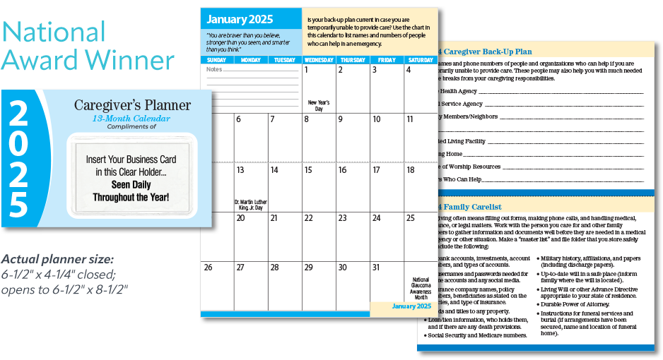 Caregiver's Pocket Planner Calendars