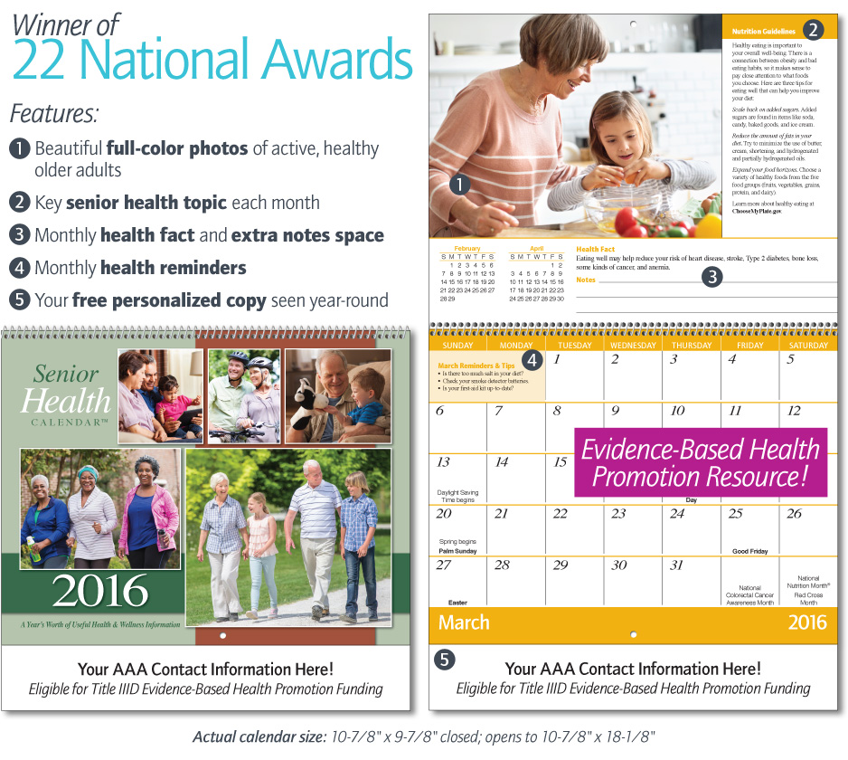 Senior Health Wall Calendar